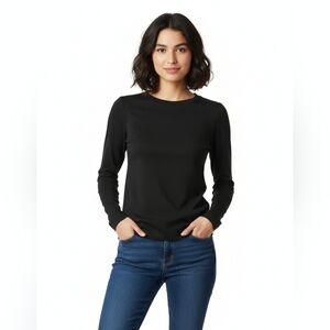 Zenana Black Long Sleeve Shirt, Size Small, Buttery Soft! NWT
